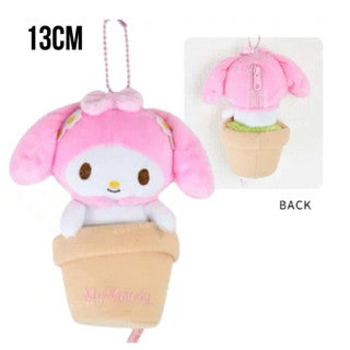 Sanrio Flower Pot Plant Plush Keychain