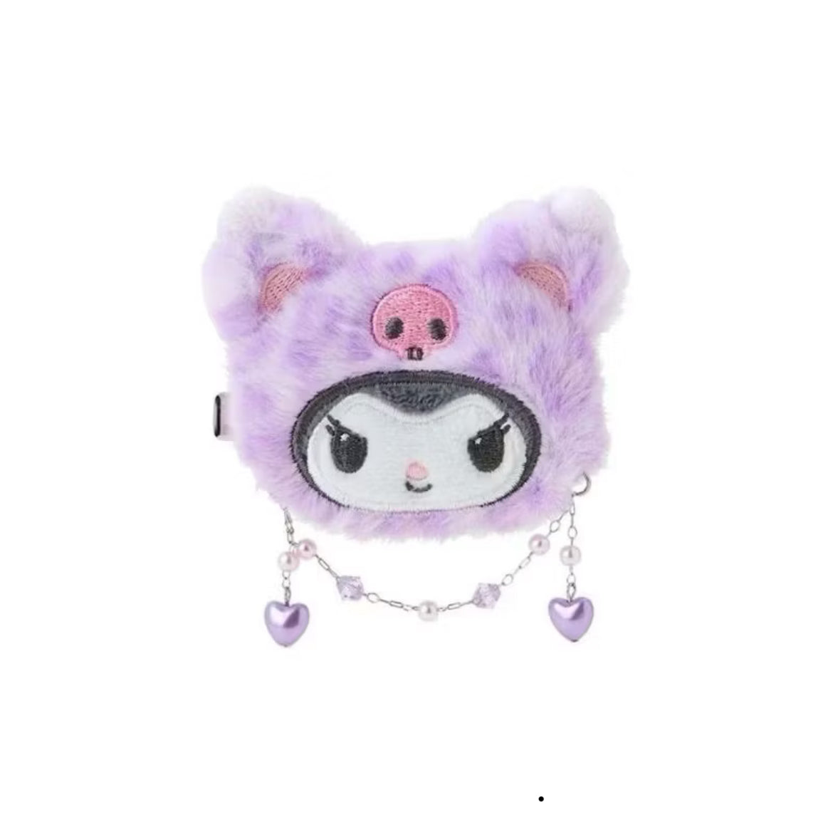 Sanrio Original Face-shaped Plush Hair Clip : Leopard Bear