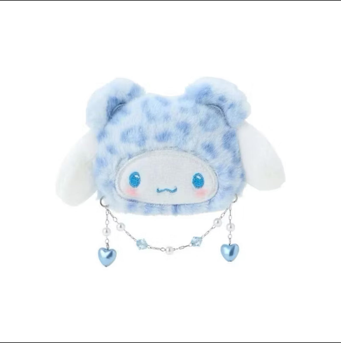 Sanrio Original Face-shaped Plush Hair Clip : Leopard Bear