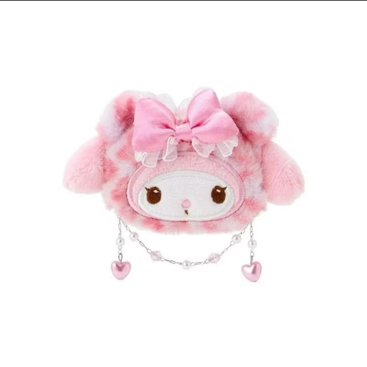 Sanrio Original Face-shaped Plush Hair Clip : Leopard Bear