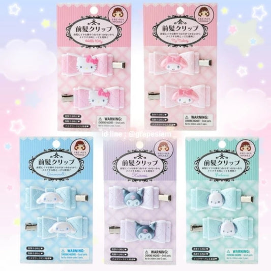 Sanrio 2-Piece Hair Clip Set (Quilted Ribbon)